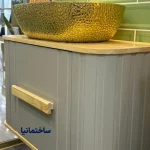 کابین روشویی لاوین ۷۰×۴۰ طوسی مات