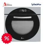 فر توکار اخوان مدل F38 برقی با نمای استیل و شیشه دایره‌ای