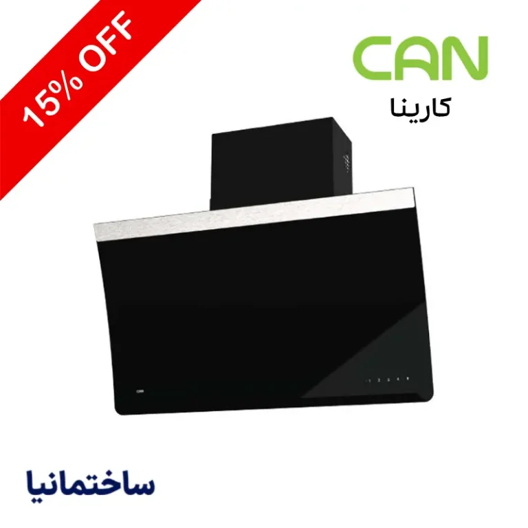هود کن مدل Carina مورب ۹۰ سانتی‌متر مشکی