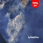 سالن نئوکلاسیک با کف براق آبی، مبلمان سفید و نورپردازی طلایی