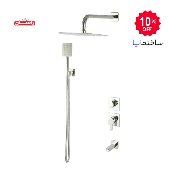 نصب شیر توکار ویوات فلت در حمام مدرن