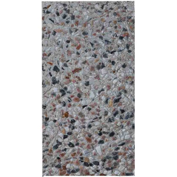 موزاییک واش بتن آجیلی 60*30 با سنگدانه‌های رنگی طبیعی برای کفسازی محوطه