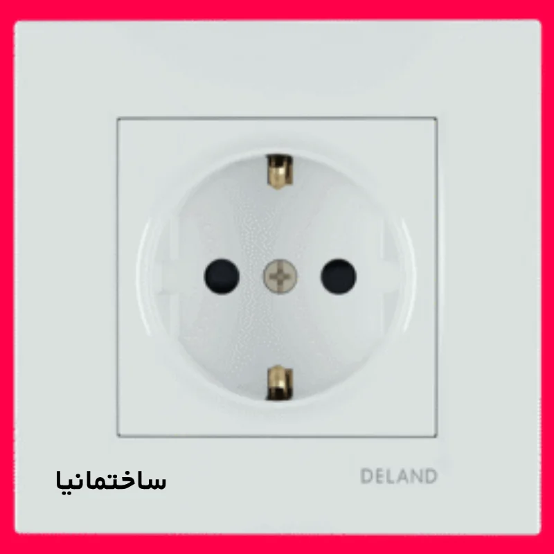 پریز ارت دار دلند مدل آسا با پایه سرامیکی رنگ سفید