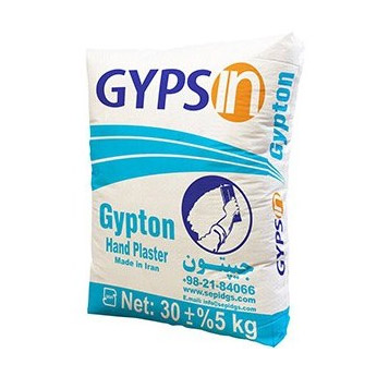 کیسه گچ گیپتون ساوه ۳۰ کیلویی مخصوص اجرا روی بتن و یونولیت سقف