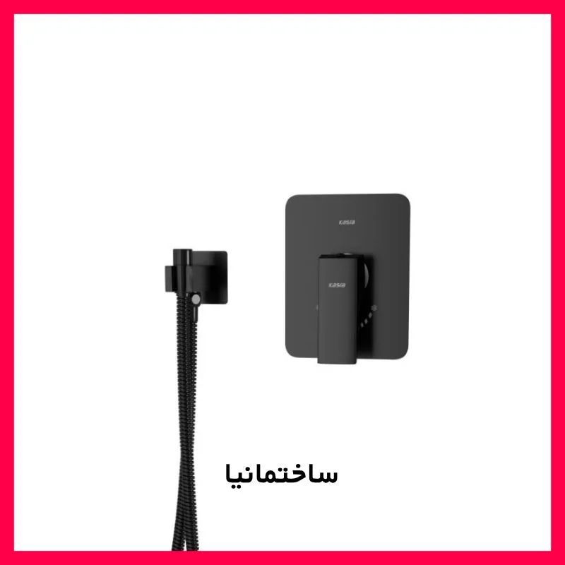 شیر توالت توکار دامون مشکی کسری با طراحی مینیمال