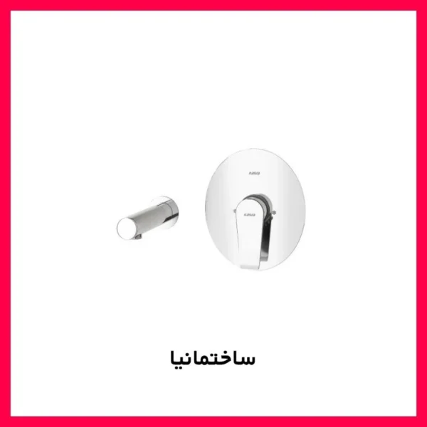 شیر روشویی توکار فیدل کسری با طراحی مینیمال دیواری