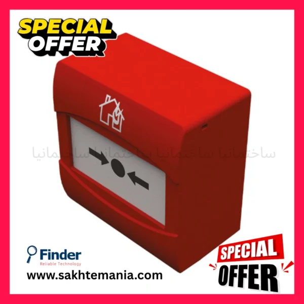 شستی اعلام حریق متعارف فایندر مدل FF CP100 اصلی