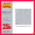 سرامیک مدیسون طوسی روشن مات سرام نگار 100×100